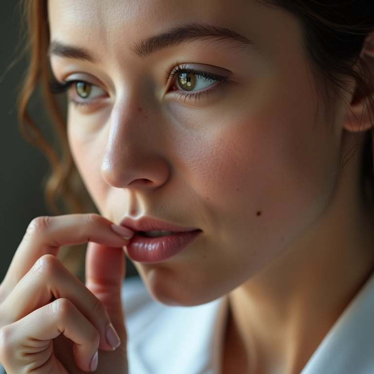 Mulher aplicando Forever Liss Bottox Capilar Quiabo.