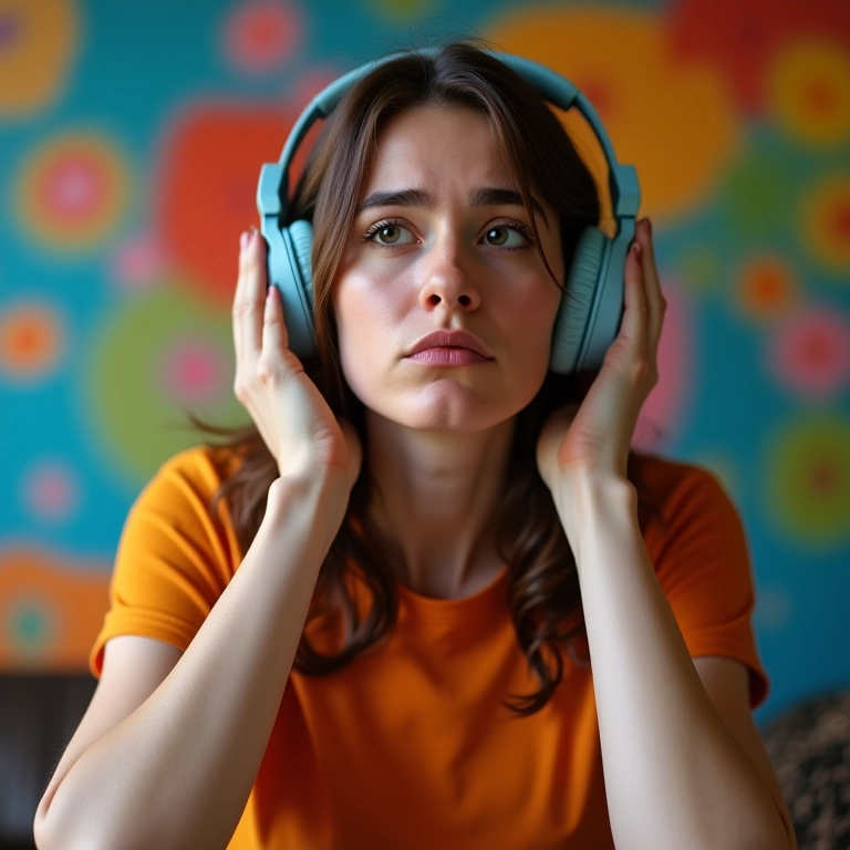 Mulher com dificuldade em aprender rimas e canções, sinal de dislexia.