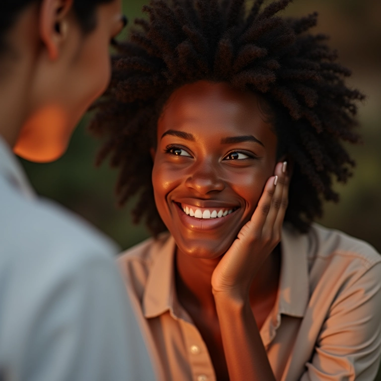 Mulher em consulta online com dermatologista.