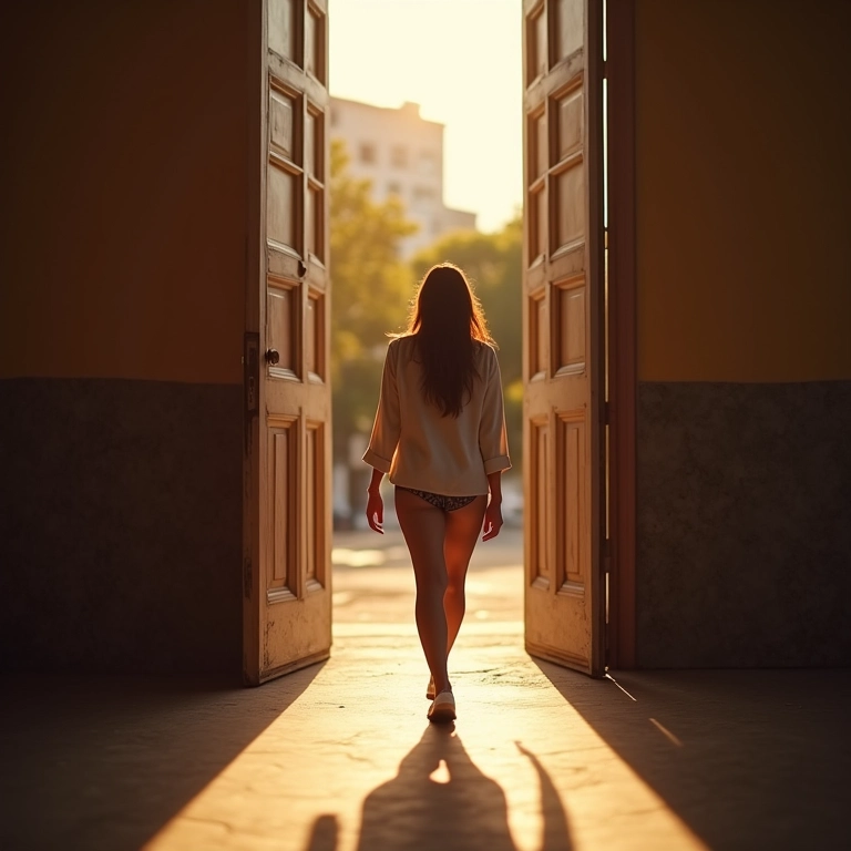 Mulher enfrentando seus medos através da exposição gradual.