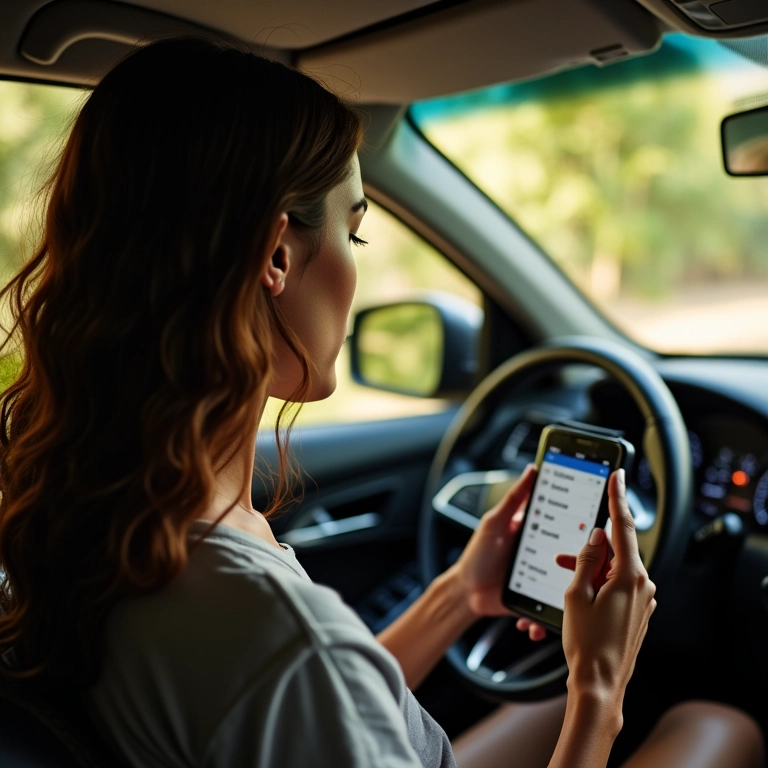 Mulher pesquisando onde comprar filtro secador de ar condicionado online.