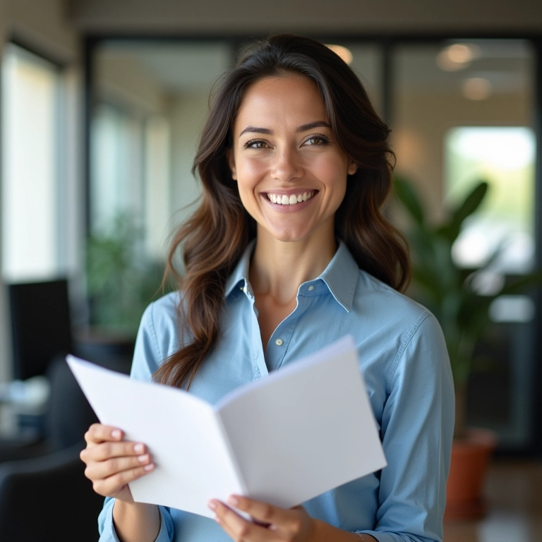 Mulher recebendo pacote de benefícios ao se tornar MEI.