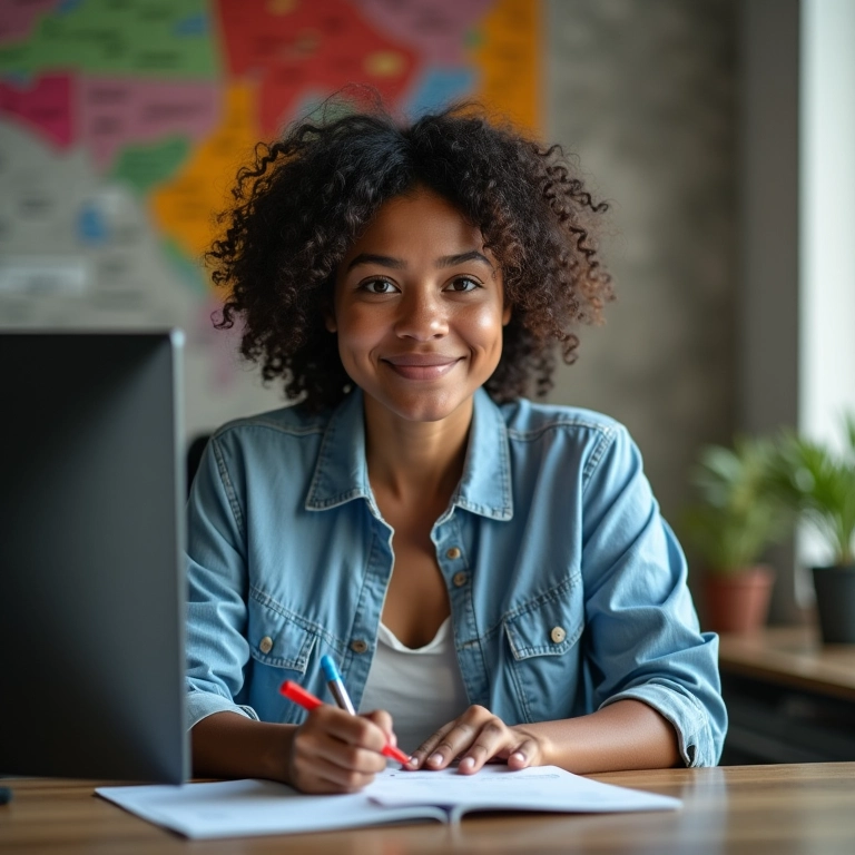 Mulher se cadastrando no Portal do Empreendedor para MEI.