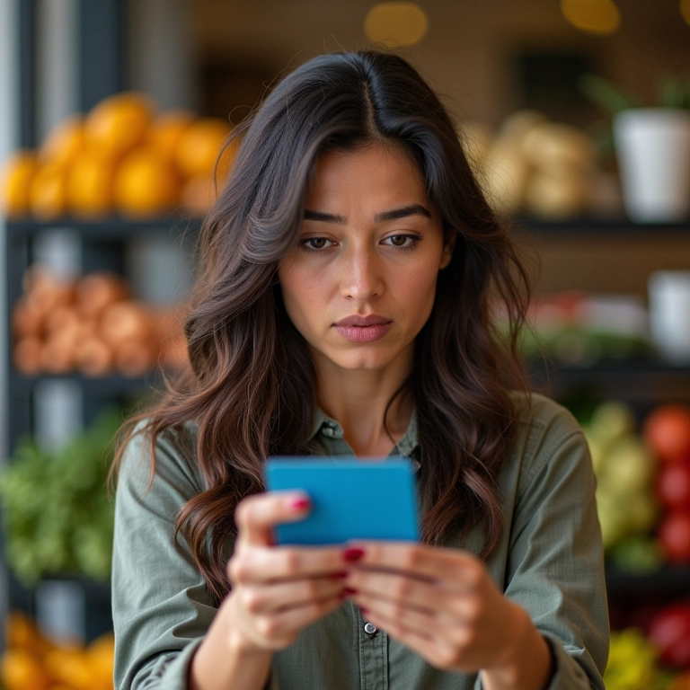 Mulher usando cartão de crédito apesar do 'nome sujo', mostrando a possibilidade de conseguir crédito.