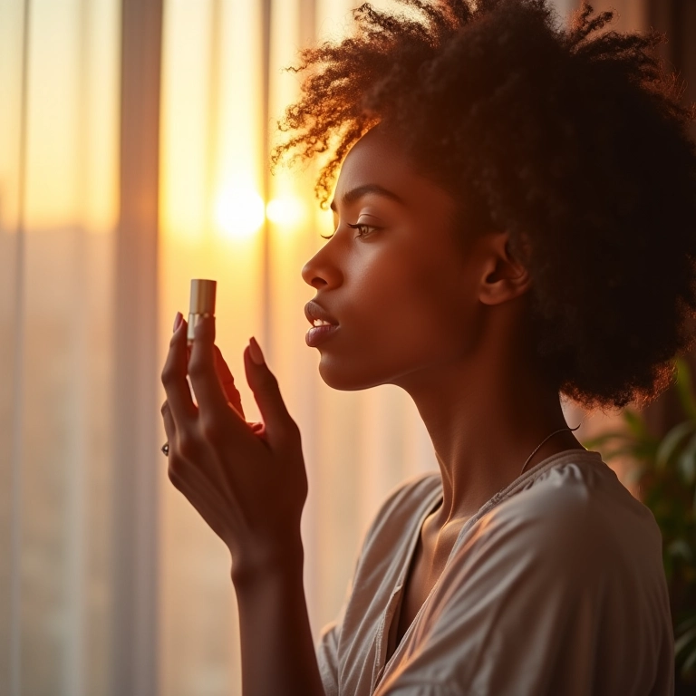 Mulher verificando o melhor horário para skincare.