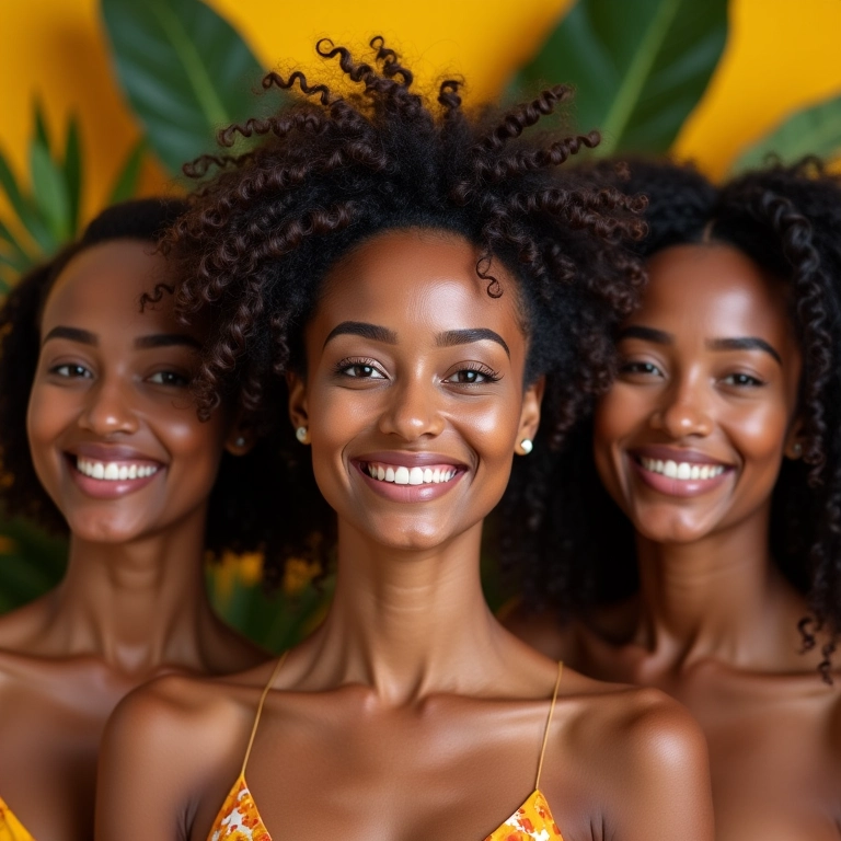 Mulheres diversas com cabelos lindos após Botox Capilar