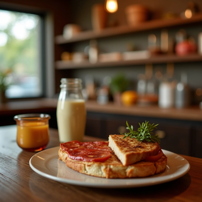 Música ambiente agradável criando uma atmosfera relaxante em uma delicatessen.