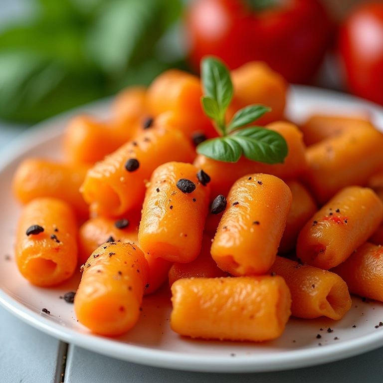 Nhoque caseiro de cenoura e batata.