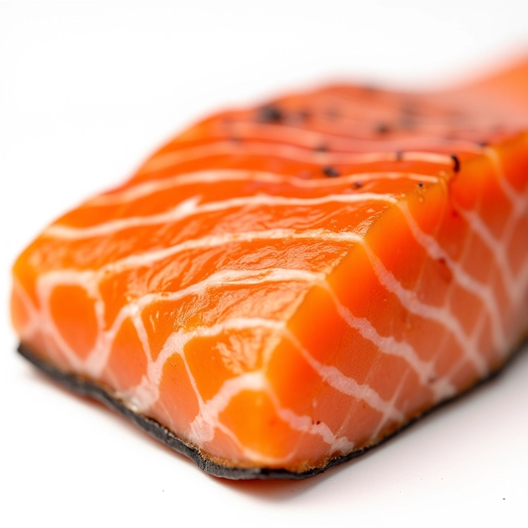 O ponto perfeito do salmão grelhado.