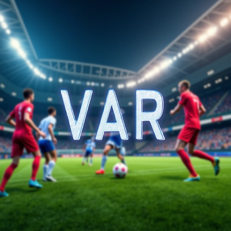 O que significa VAR no futebol? Lance de jogo com a sigla VAR em destaque.