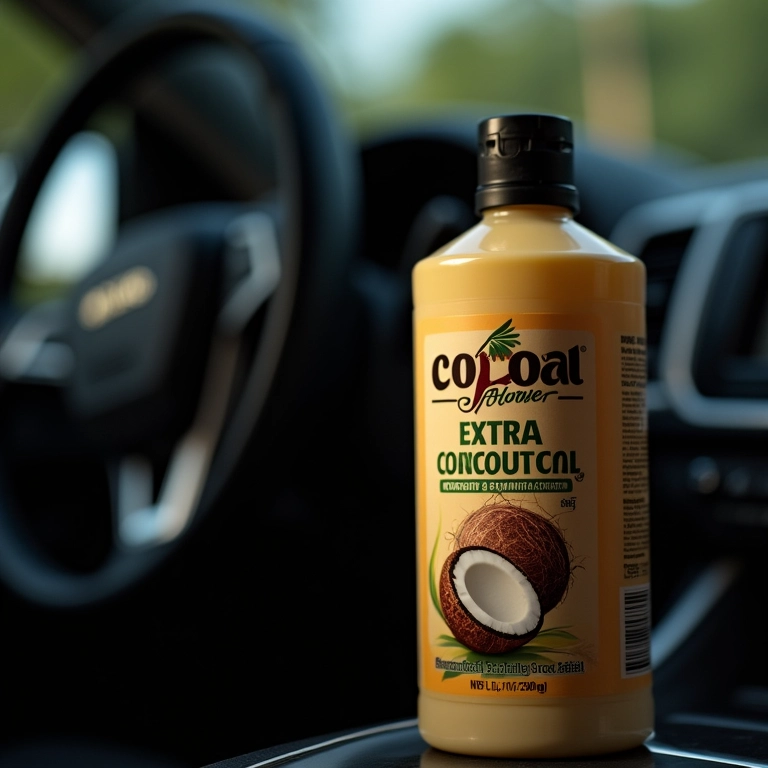 Óleo de Coco Extra Virgem da Copra para hidratar o volante.