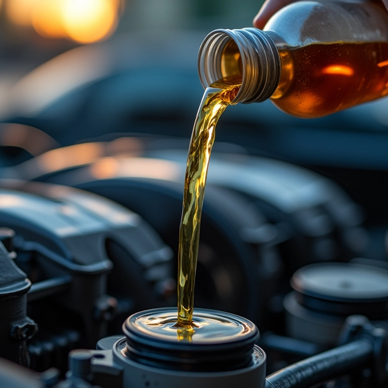 Óleo sintético sendo usado em um motor de alta performance.