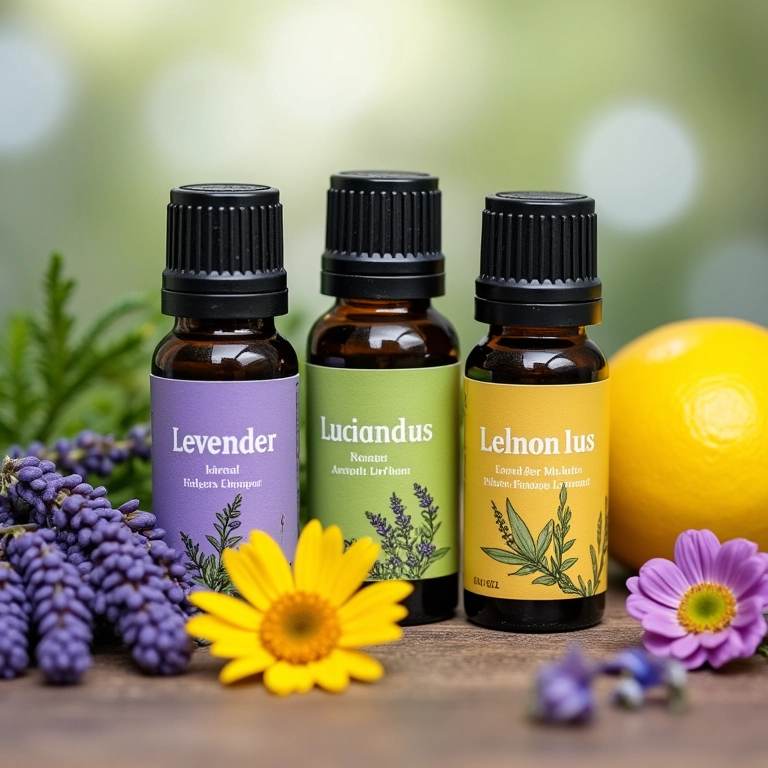 Óleos essenciais para velas aromáticas.