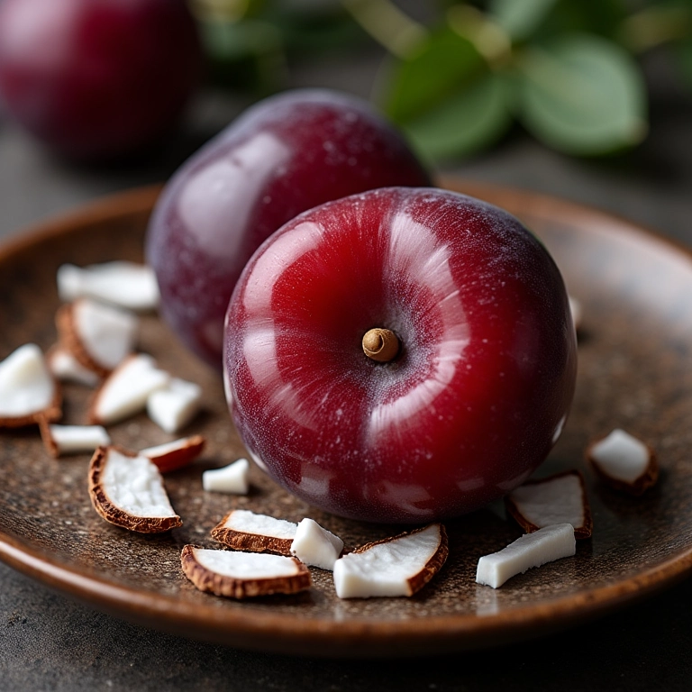 Olho de Sogra clássico com ameixa e coco.