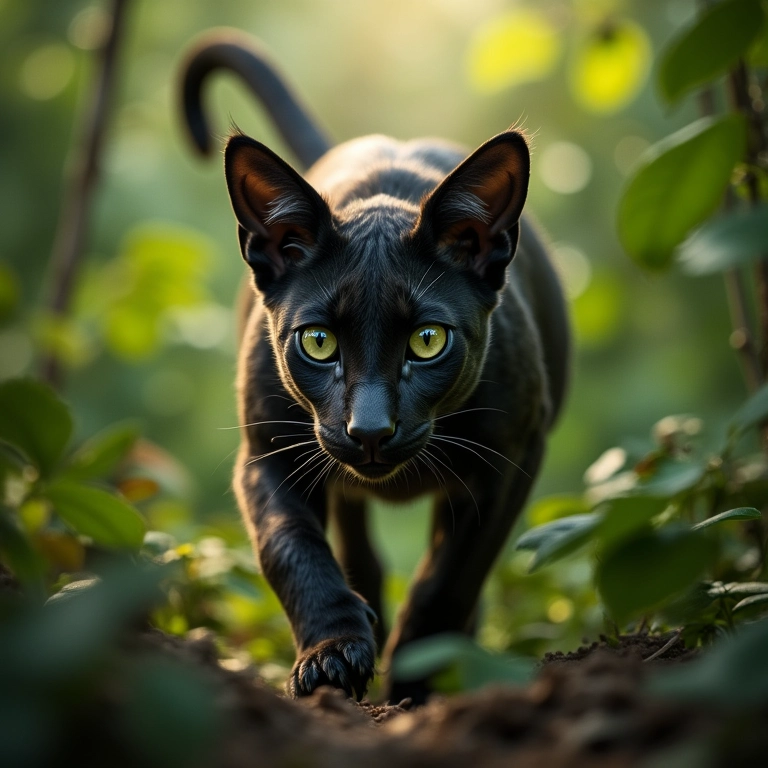Onça-Pintada majestosa caminhando pela floresta amazônica.