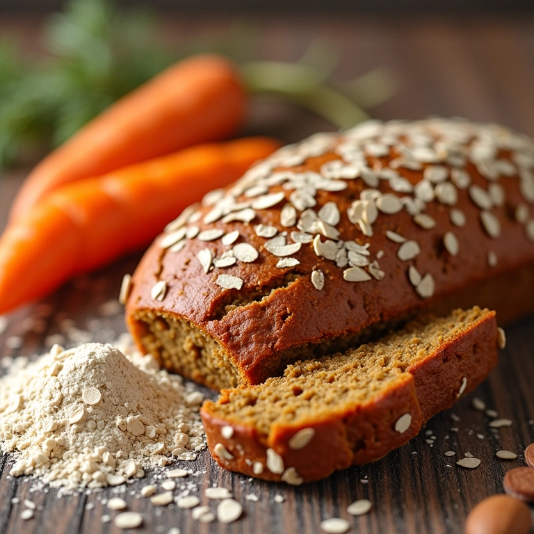 Opções de farinha para experimentar na receita do pão de cenoura com aveia.