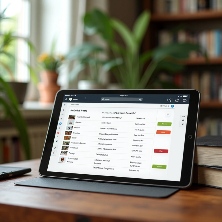 Opções de investimento para iniciantes exibidas em tablet.