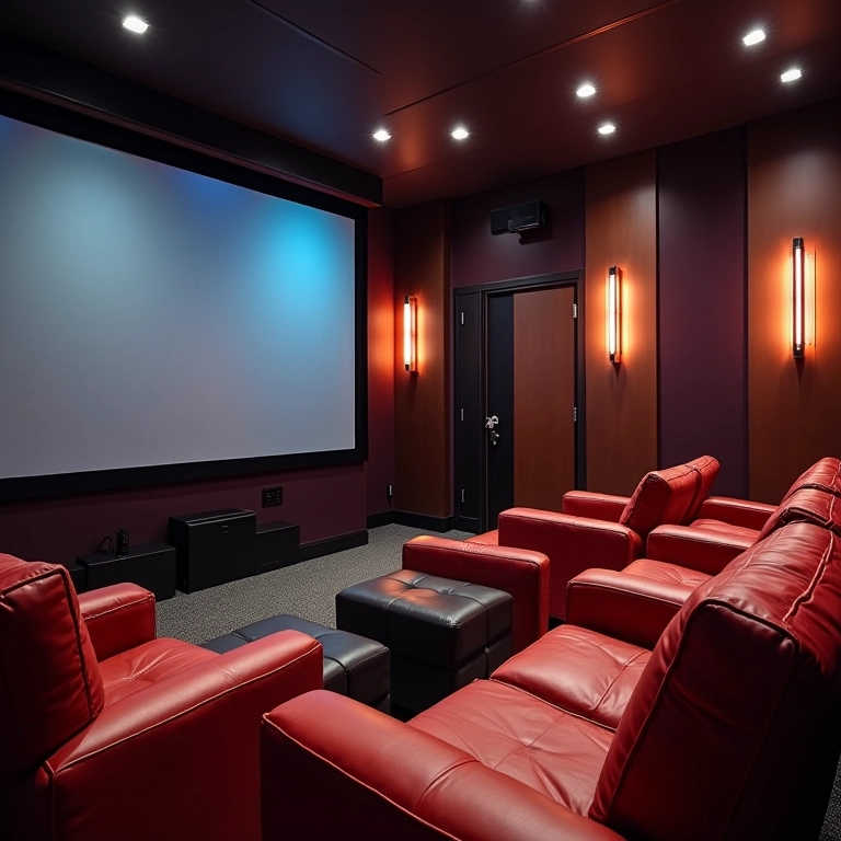 Orçamento inteligente para reforma de sala de cinema.