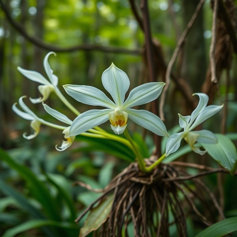 Orquídea Fantasma em pântano úmido.