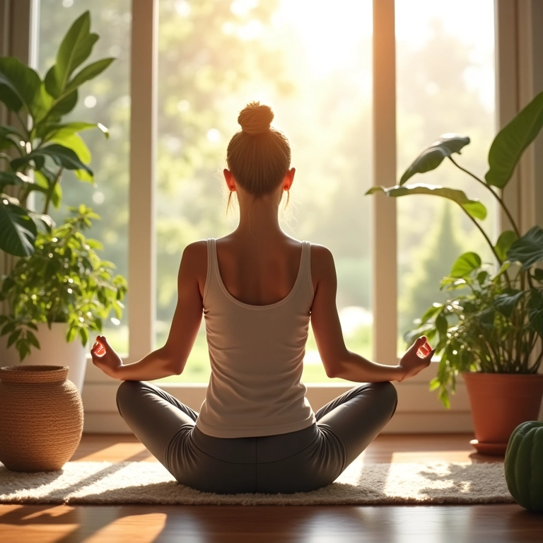 Otimizando neurotransmissores naturalmente com meditação e exercícios.