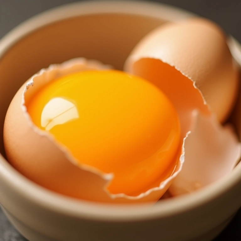 Ovos frescos para pudim.