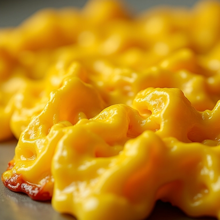 Ovos mexidos secos e cozidos demais.