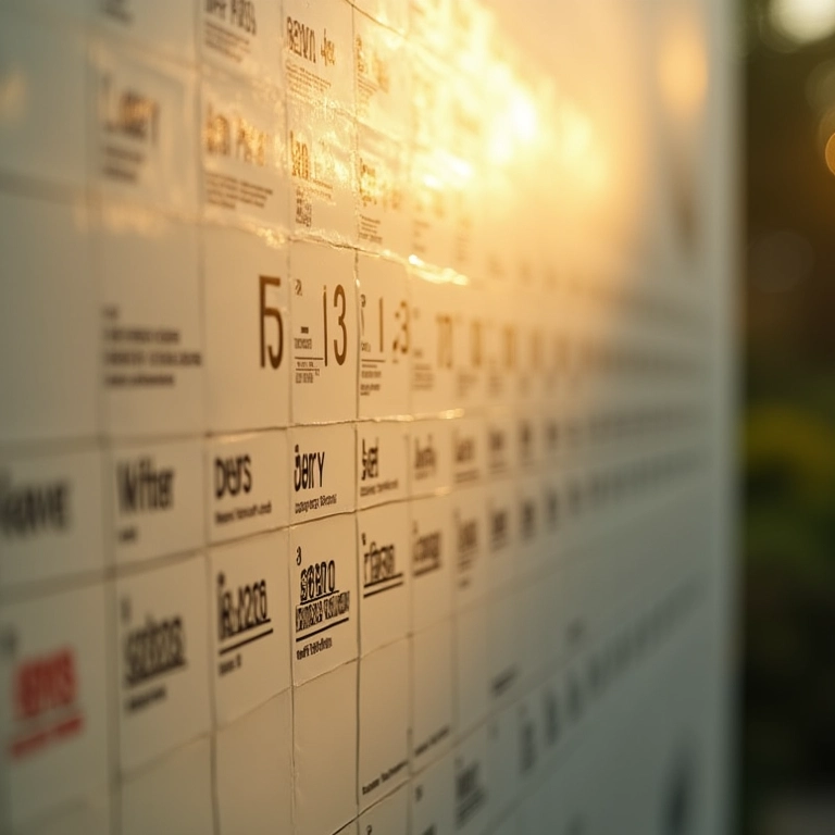 Paciência e persistência: calendário mostrando o tempo passando durante a recuperação.