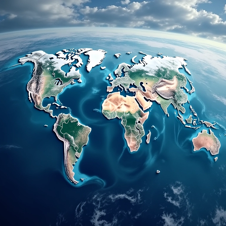 Padrões climáticos globais afetados pela salinidade oceânica.