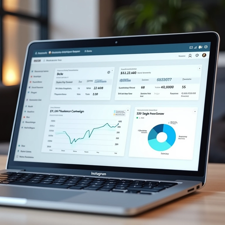 Painel de análise do Instagram para marketing digital.