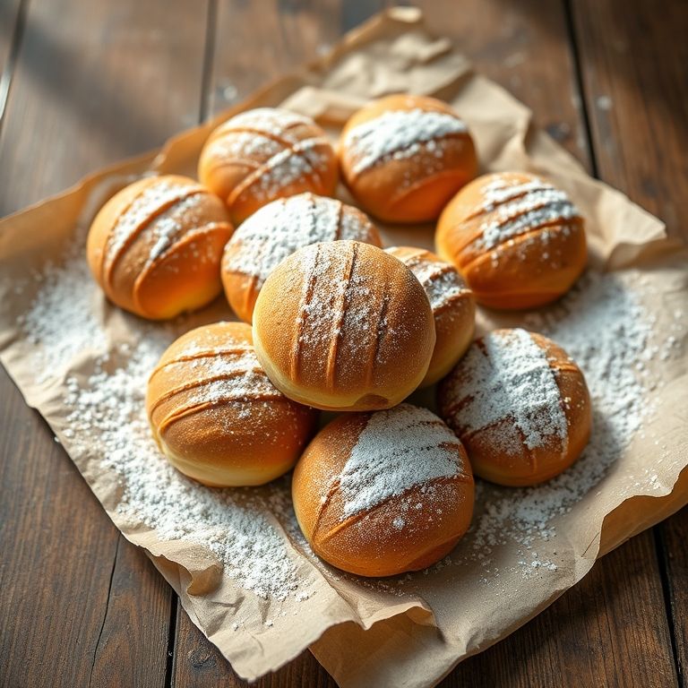 Palha italiana caseira em papel kraft com açúcar.