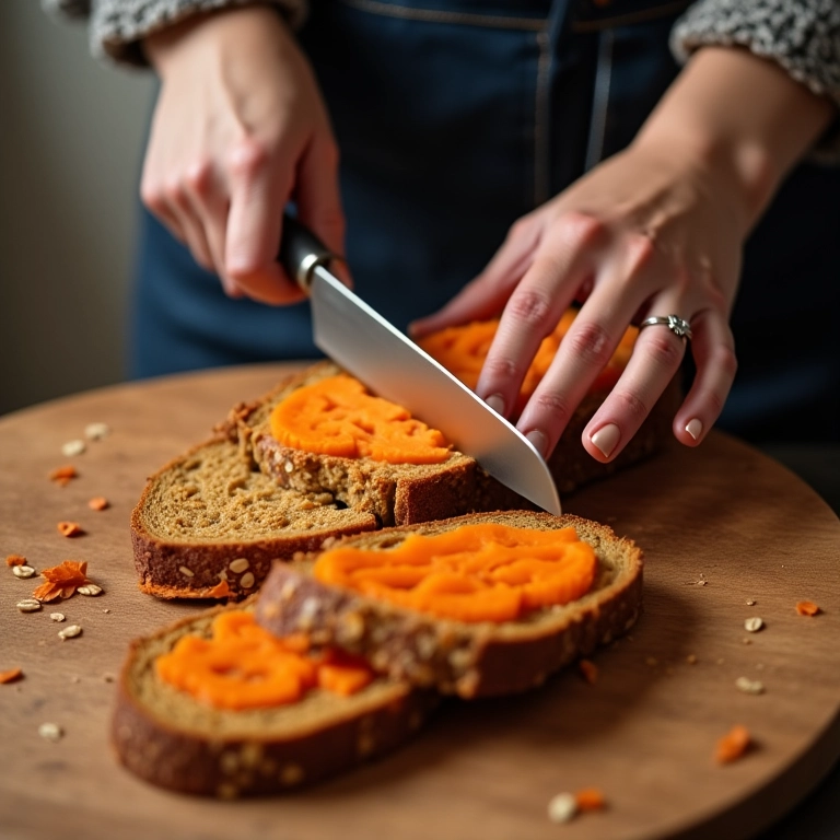Pão de cenoura com aveia: uma opção versátil e deliciosa para o café da manhã.
