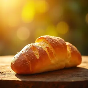 Pão de mel fofinho e delicioso em mesa rústica.