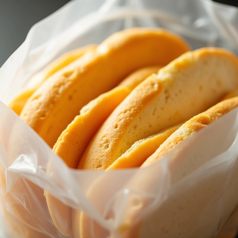 Pão sem glúten congelado.