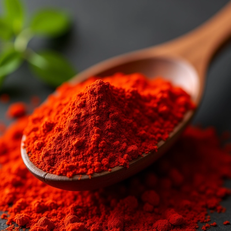 Páprica defumada da Bombay em close-up.