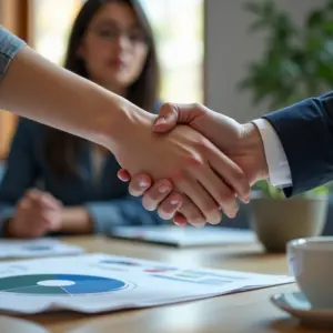 Joint Ventures Para Pequenas Empresas Uma Forma de Crescer Junto Parceria estratégica: dois sócios selando um acordo de joint venture.