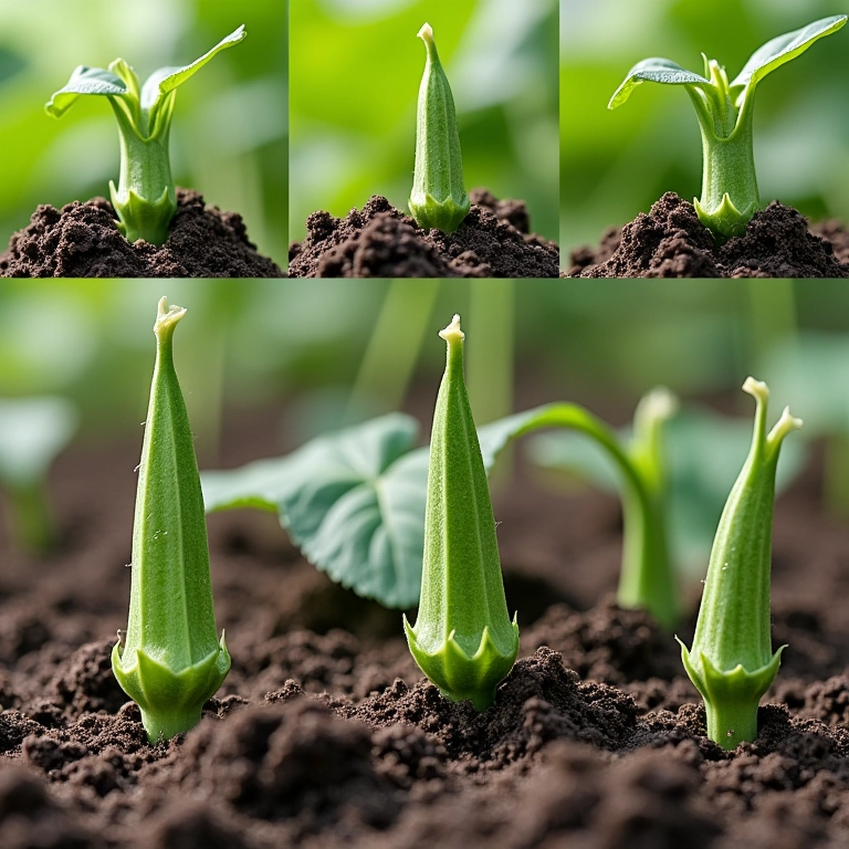 Passo a passo de como plantar sementes de quiabo.