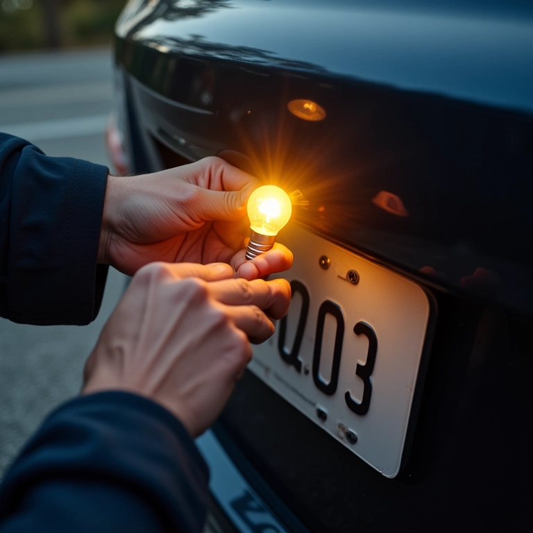 Passo a passo para trocar a luz da placa.