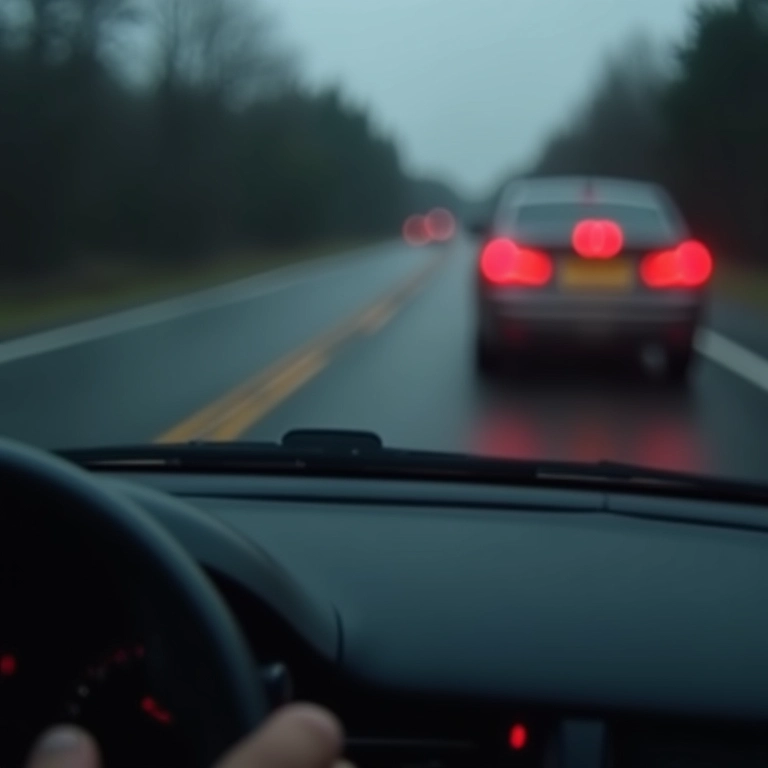 Pedal de freio sendo acionado com dificuldade, indicando perda de eficiência.