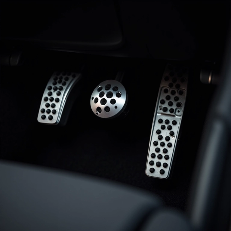 Pedaleiras esportivas proporcionando melhor aderência durante a condução.