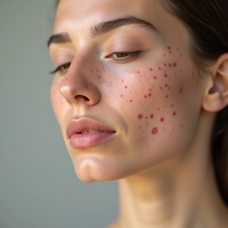 Pele clara e livre de acne após hidratação.