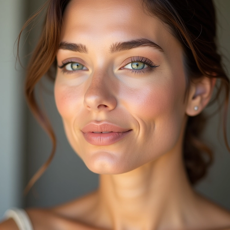 Pele lisa e clara após depilação com linha.