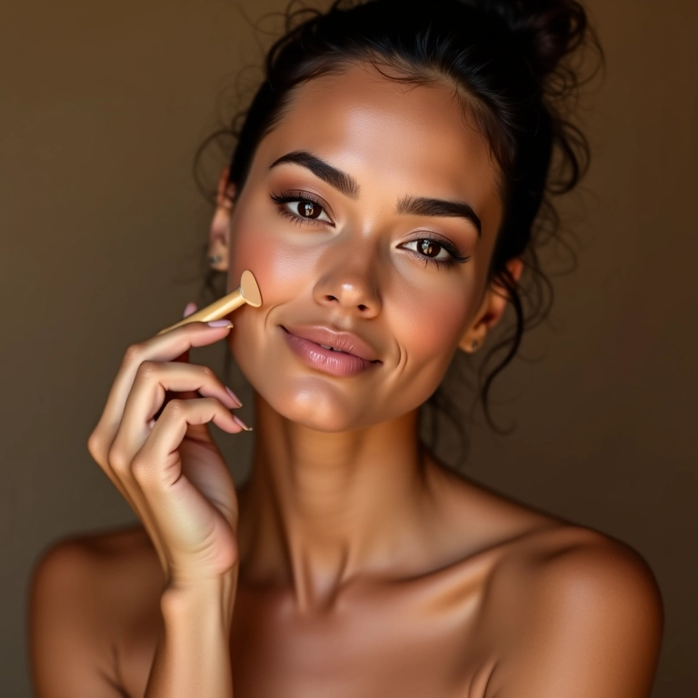Pele uniforme e natural com base leve.