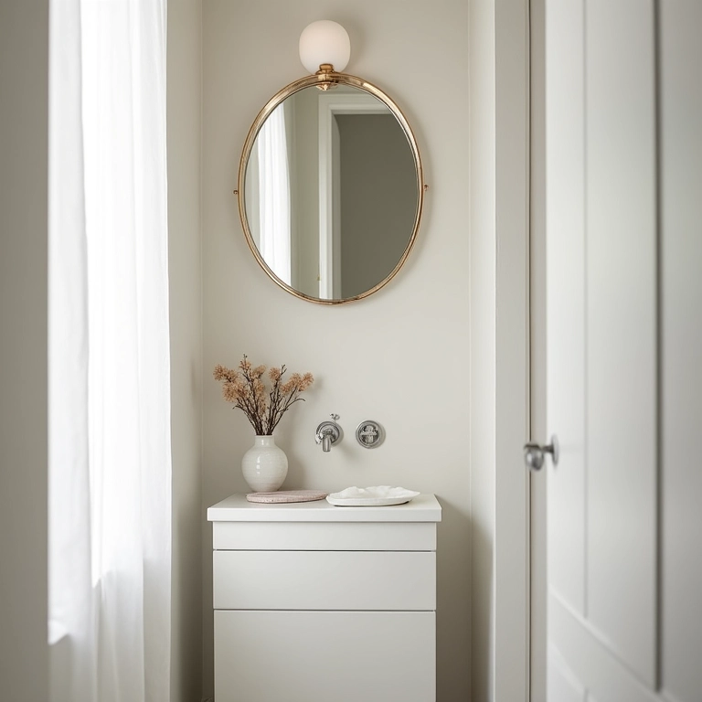 Pequenos detalhes fazendo a diferença no lavabo.