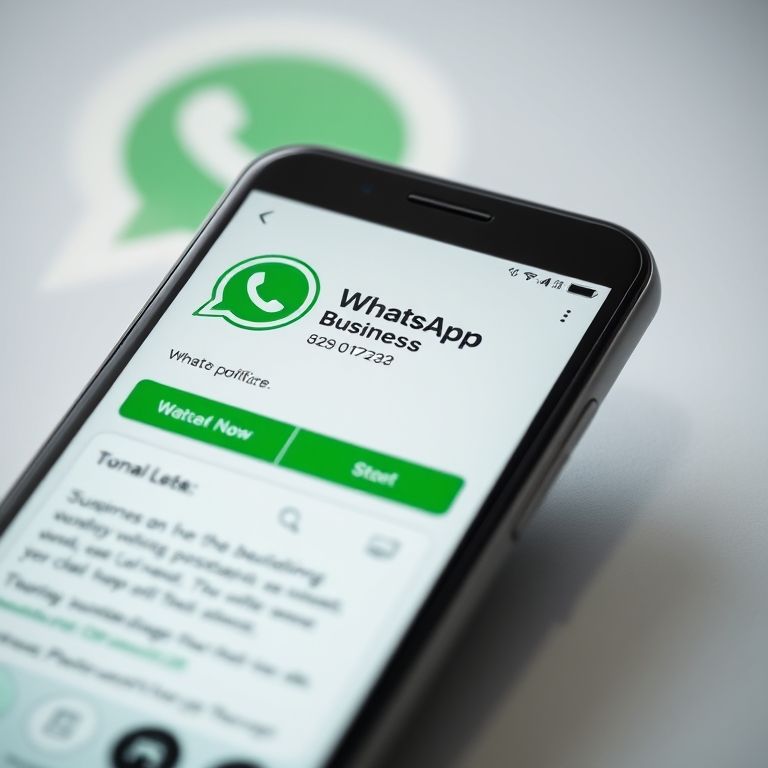 Perfil comercial atraente no WhatsApp Business.