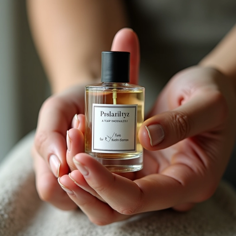 Personalizando rótulos de perfumes.