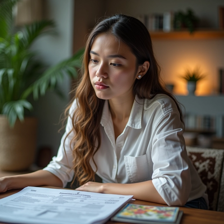 Pesquisador de mercado estressado com papelada desorganizada, erros comuns do MEI.