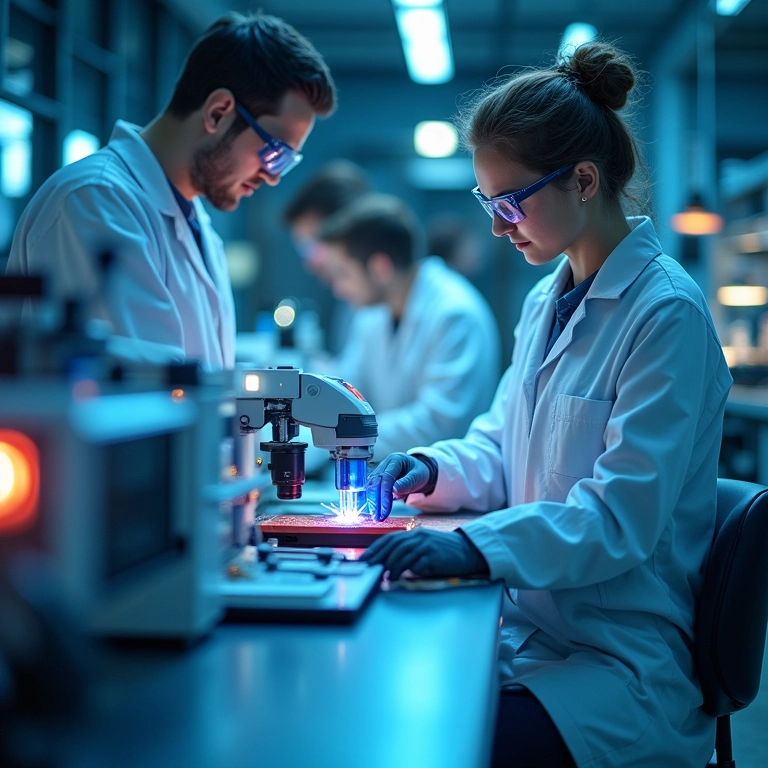 Pesquisadores estudando regeneração celular, um futuro promissor para a medicina.