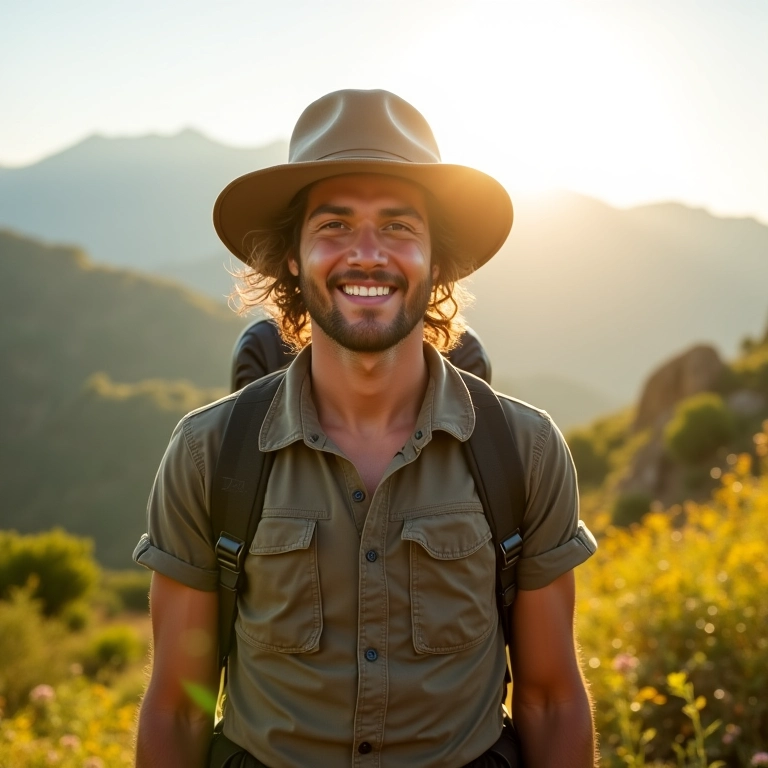 Pessoa aventureira representando o signo de Sagitário.