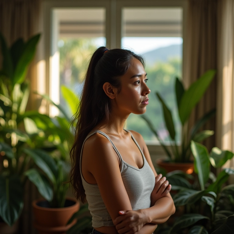 Pessoa calma em casa brasileira, desafiando o mito da periculosidade.