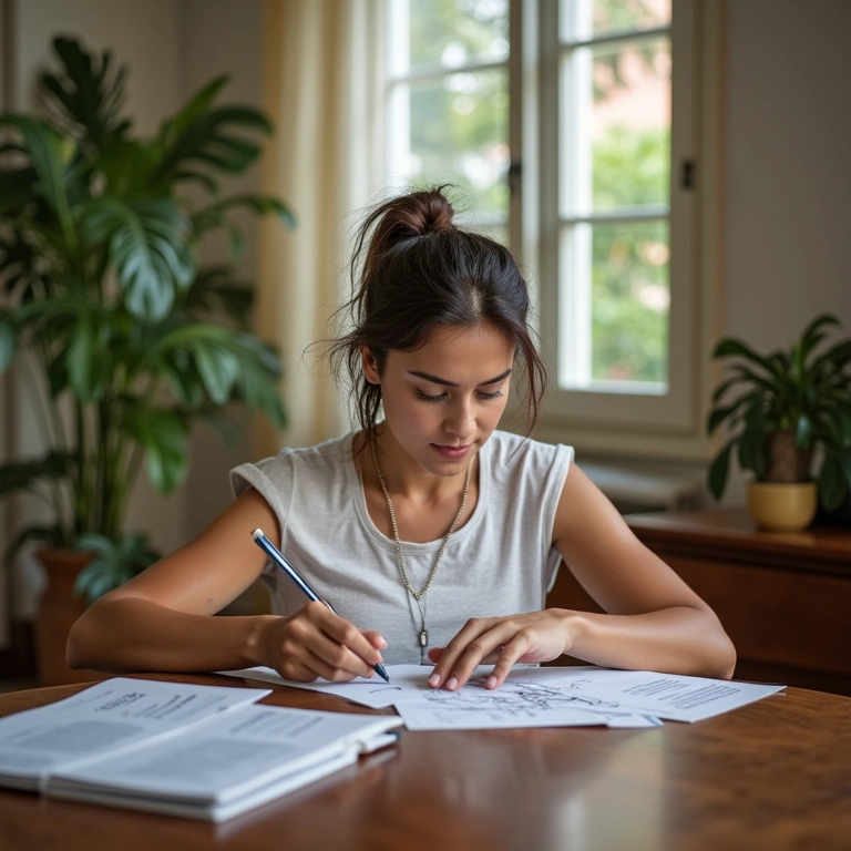 Pessoa checando planos e fazendo backup, se preparando para o Mercúrio retrógrado.